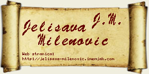 Jelisava Milenović vizit kartica